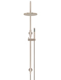Round Gooseneck Shower Set with 200mm rose, Single-Function Hand Shower - Champagne - MZ0904-R-CH