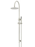 Round Gooseneck Shower Set with 200mm rose, Single-Function Hand Shower - PVD Brushed Nickel - MZ0904-R-PVDBN