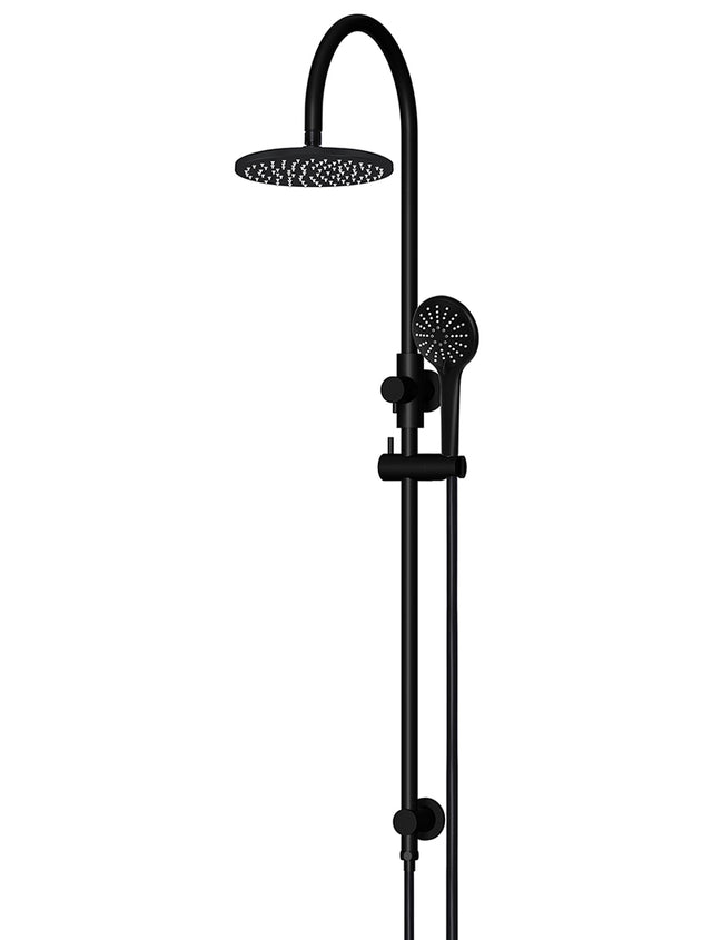 Round Gooseneck Shower Set with 200mm rose, Three-Function Hand Shower - Default Title (SKU: MZ0904) by Meir