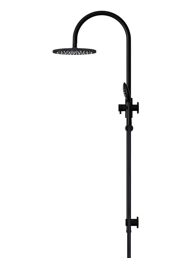 Round Gooseneck Shower Set with 200mm rose, Three-Function Hand Shower - Default Title (SKU: MZ0904) by Meir