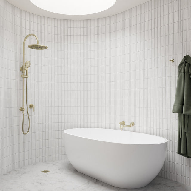 Round Gooseneck Shower Set with 300mm rose, Three-Function Hand Shower - Default Title (SKU: MZ0906-PVDBB) by Meir