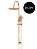 Round Gooseneck Shower Set with 300mm rose, Three-Function Hand Shower- Lustre Bronze - MZ0906-PVDBZ