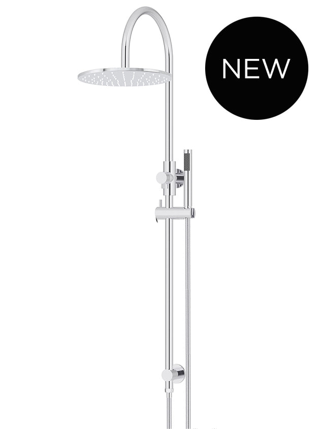 Round Gooseneck Shower Set with 300mm rose, Single-Function Hand Shower - Default Title (SKU: MZ0906-R-C) by Meir