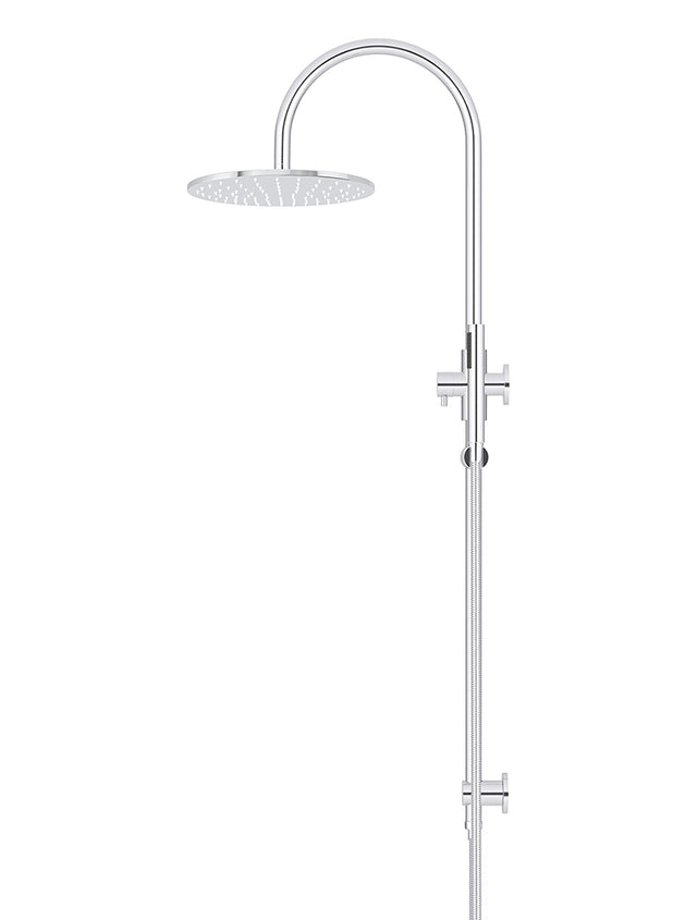 Round Gooseneck Shower Set with 300mm rose, Single-Function Hand Shower - Default Title (SKU: MZ0906-R-C) by Meir
