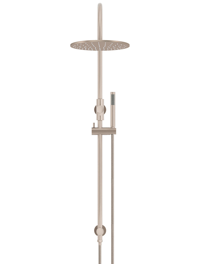 Round Gooseneck Shower Set with 300mm rose, Single-Function Hand Shower - Default Title (SKU: MZ0906-R-CH) by Meir