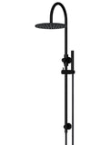 Round Gooseneck Shower Set with 300mm rose, Single-Function Hand Shower - Matte Black - MZ0906-R