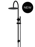 Round Gooseneck Shower Set with 300mm rose, Single-Function Hand Shower - Matte Black - MZ0906-R