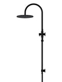 Round Gooseneck Shower Set with 300mm rose, Single-Function Hand Shower - Matte Black - MZ0906-R