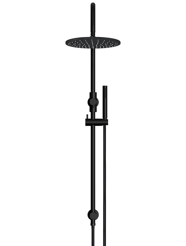 Round Gooseneck Shower Set with 300mm rose, Single-Function Hand Shower - Matte Black (SKU: MZ0906-R) by Meir