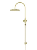 Round Gooseneck Shower Set with 300mm rose, Single-Function Hand Shower - PVD Tiger Bronze - MZ0906-R-PVDBB