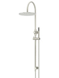 Round Gooseneck Shower Set with 300mm rose, Single-Function Hand Shower - PVD Brushed Nickel - MZ0906-R-PVDBN