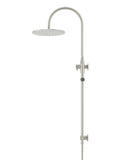 Round Gooseneck Shower Set with 300mm rose, Single-Function Hand Shower - PVD Brushed Nickel - MZ0906-R-PVDBN