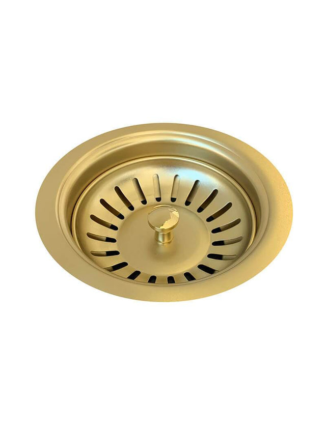 Lavello Sink Strainer and Waste Plug Basket with Stopper - PVD Tiger Bronze (SKU: MST04-PVDBB) by Meir