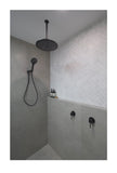 Round Shower Rose 300mm - Matte Black - MH06N