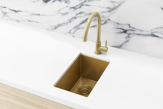 Lavello Bar Sink - Single Bowl 382 x 272 - Brushed Bronze Gold (SKU: MKSP-S322222-PVDBB) by Meir