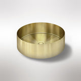 Lavello Round Steel Bathroom Basin 380 x 110 - PVD Tiger Bronze - MBRP-380110-PVDBB