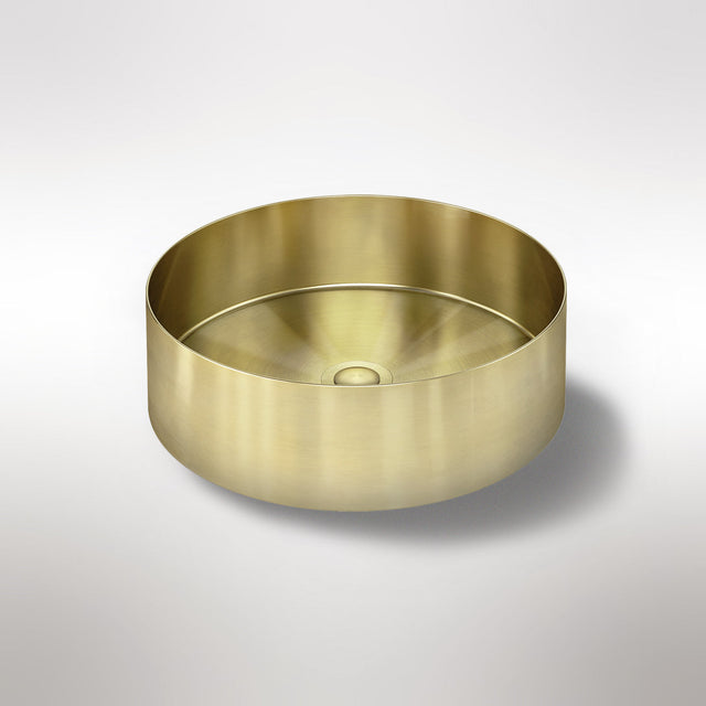 Lavello Round Steel Bathroom Basin 380 x 110 - Default Title (SKU: MBRP-380110-PVDBB) by Meir