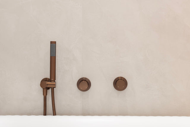 Round Wall Mixer Pinless Handle Trim Kit (In-wall Body Not Included) - Default Title (SKU: MW03PN-FIN-PVDBZ) by Meir
