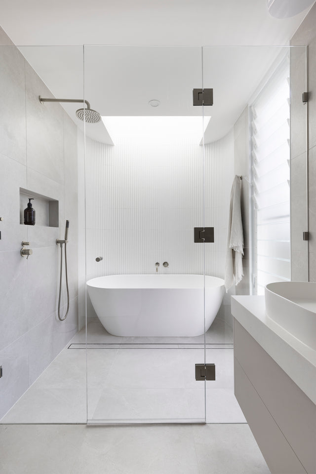 Glass to Glass Shower Door Hinge - Default Title (SKU: MGA01N-PVDGM) by Meir