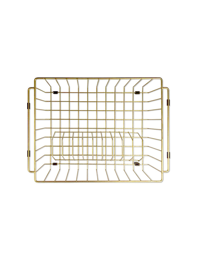 Dish Rack - PVD - Brushed Bronze Gold (SKU: MDR-01-PVDBB) by Meir