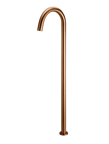 Round Freestanding Bath Spout - Lustre Bronze