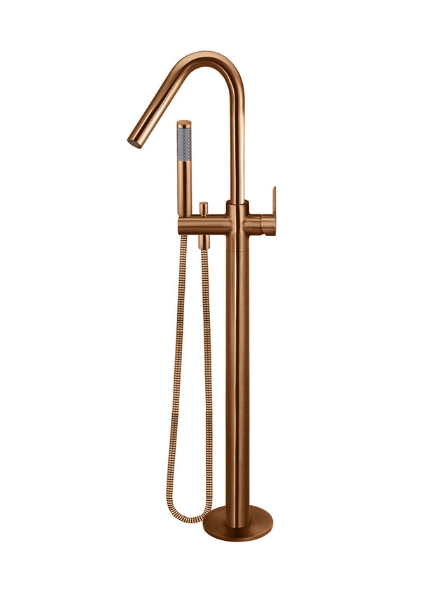 Round Paddle Freestanding Bath Spout and Hand Shower - Default Title (SKU: MB09PD-PVDBZ) by Meir