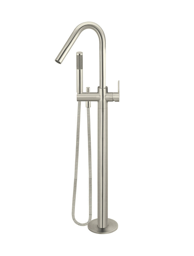 Round Paddle Freestanding Bath Spout and Hand Shower - Default Title (SKU: MB09PD-PVDBN) by Meir