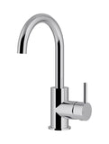 Round Gooseneck Basin Mixer with Cold Start - Polished Chrome - MB17-C