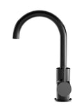 Round Gooseneck Basin Mixer with Cold Start - Matte Black - MB17