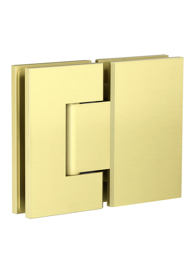 Glass to Glass Shower Door Hinge - PVD Tiger Bronze (SKU: MGA01N-PVDBB) by Meir