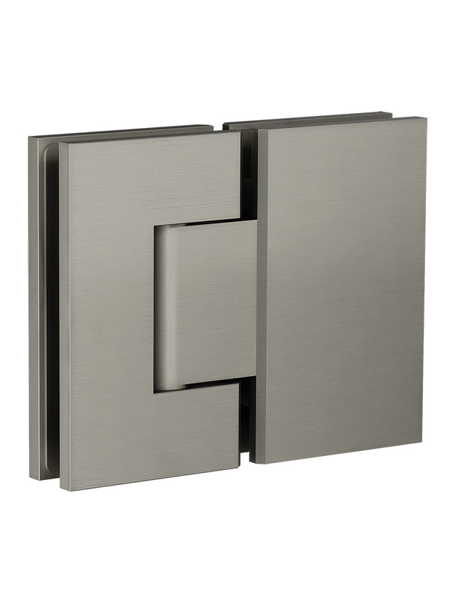 Glass to Glass Shower Door Hinge - Shadow Gunmetal (SKU: MGA01N-PVDGM) by Meir