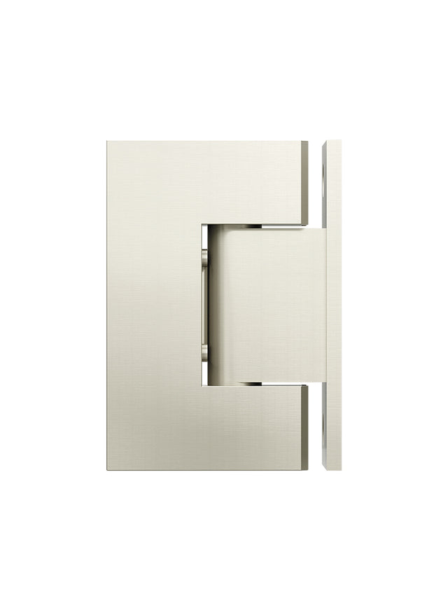 Glass to Wall Shower Door Hinge - PVD Brushed Nickel (SKU: MGA02N-PVDBN) by Meir