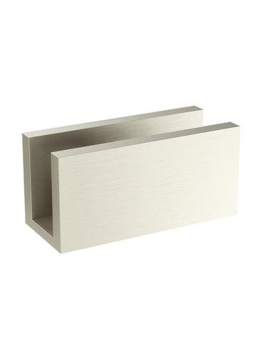 Glass Support U Bracket - PVD Brushed Nickel