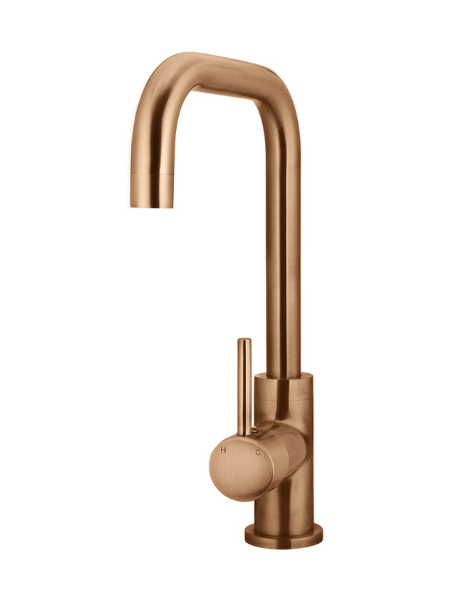 Round Kitchen Mixer Tap - PVD Lustre Bronze (SKU: MK02-PVDBZ) by Meir