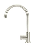 Round Gooseneck Kitchen Mixer Tap with Pinless Handle - PVD Brushed Nickel - MK03PN-PVDBN