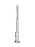 Round Gooseneck Kitchen Mixer Tap with Pinless Handle - PVD Brushed Nickel - MK03PN-PVDBN