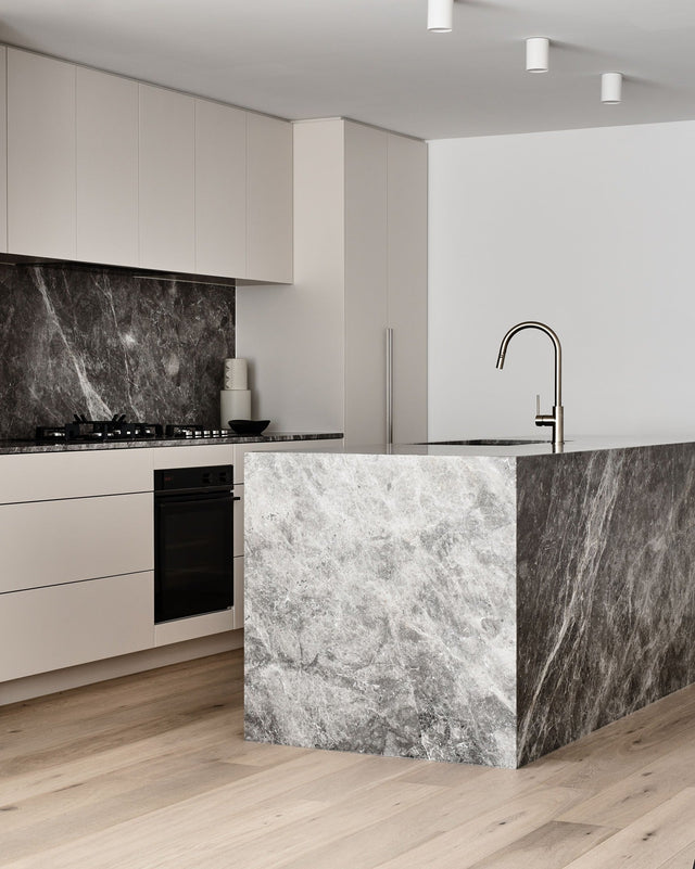 Round Piccola Pull Out Kitchen Mixer Tap - Default Title (SKU: MK17-PVDBN) by Meir