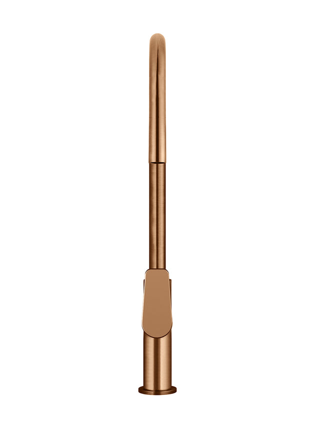 Round Paddle Piccola Pull Out Kitchen Mixer Tap - PVD Lustre Bronze (SKU: MK17PD-PVDBZ) by Meir