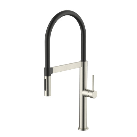 Pull Down Kitchen Mixer With Magnetic Dock - Brushed Nickel