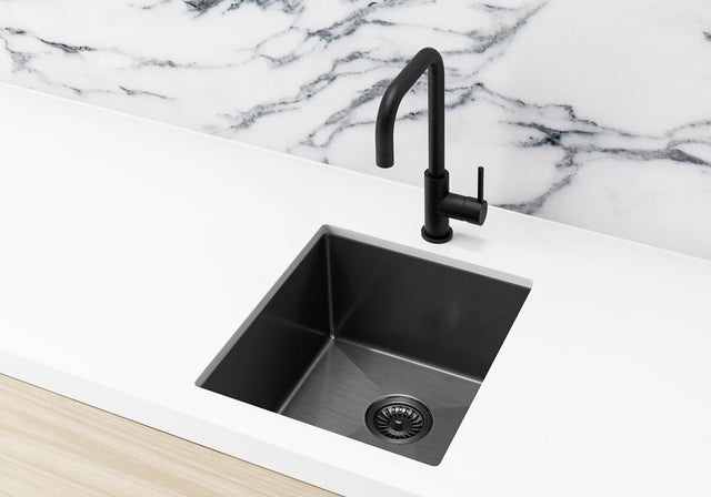 Lavello Kitchen Sink - Single Bowl 380 x 440 - PVD - PVD Gunmetal Black (SKU: MKSP-S380440-PVDGM) by Meir