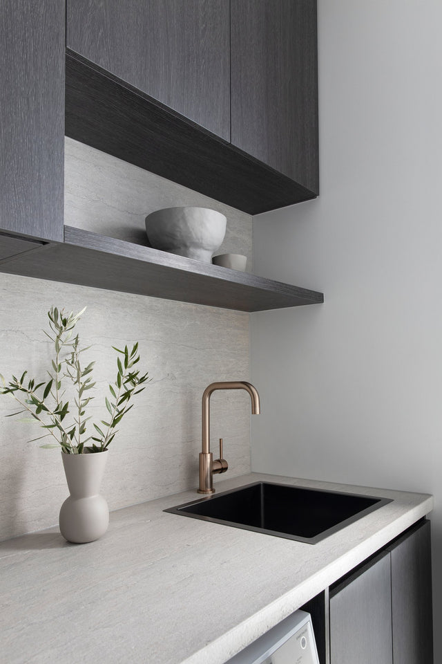 Lavello Kitchen Sink - Single Bowl 450 x 450 - PVD - Default Title (SKU: MKSP-S450450-PVDGM) by Meir