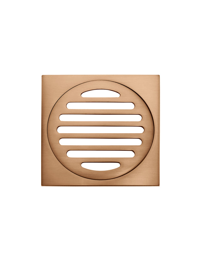 Square Floor Grate Shower Drain 100mm outlet - Default Title (SKU: MP06-100-PVDBZ) by Meir