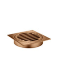 Square Floor Grate Shower Drain 100mm outlet - Lustre Bronze - MP06-100-PVDBZ