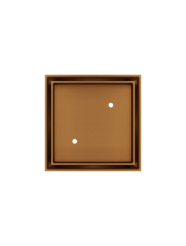 Shower Waste with Tile Insert - PVD Lustre Bronze (SKU: MP06N-T100-PVDBZ) by Meir