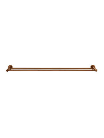 Round Double Towel Rail 900mm - Lustre Bronze