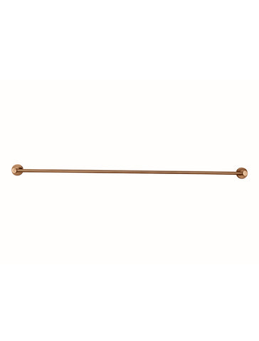 Round Single Towel Rail - Lustre Bronze