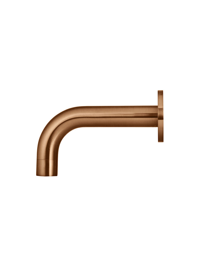 Universal Round Curved Spout 130mm - PVD Lustre Bronze (SKU: MS05-130-PVDBZ) by Meir