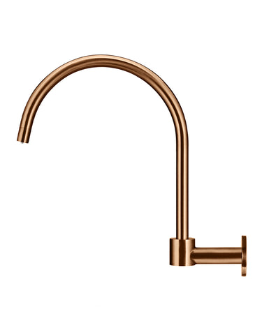 Round High-Rise Swivel Wall Spout - Lustre Bronze