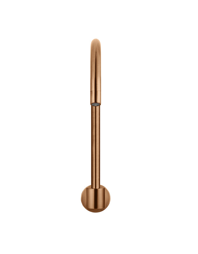 Round High-Rise Swivel Wall Spout - PVD Lustre Bronze (SKU: MS07-PVDBZ) by Meir