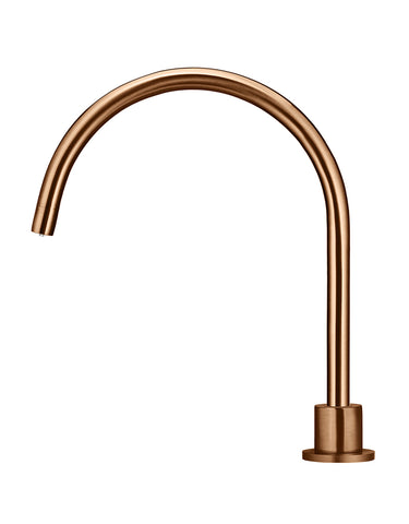 Round Gooseneck High-Rise Swivel Hob Spout - Lustre Bronze